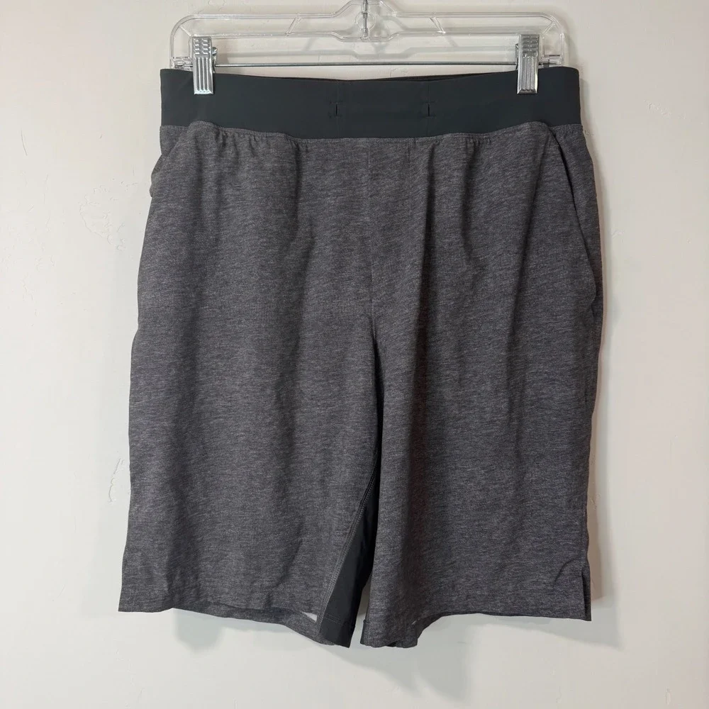 Lululemon Mens THE Short Athletic Shorts M Gray Lined Pockets Drawstring Gym